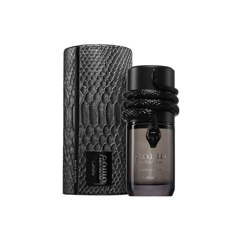 Perfume Mussaman Black Intense Eau de Parfum Lattafa original en Colombia | Perfumería Sillage